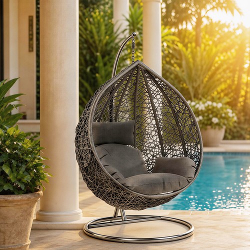 Rattan swing egg chair outdoor - chair,