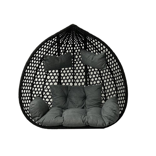 Double hanging egg chair black - double,