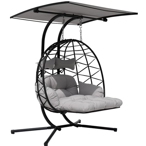 Hanging egg chair with stand - hanging,